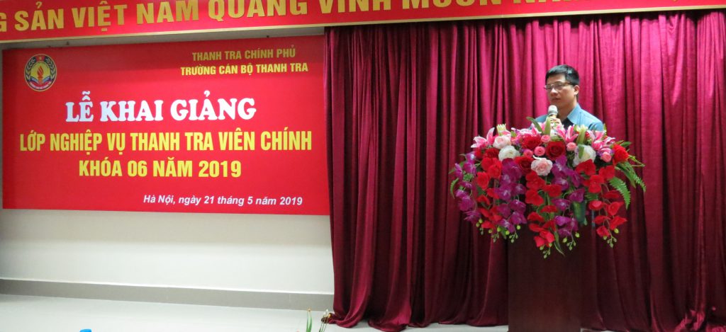 TS Trịnh Văn Toàn Phó Hiệu trưởng Trg CBTT phát biểu khai giảng khóa học