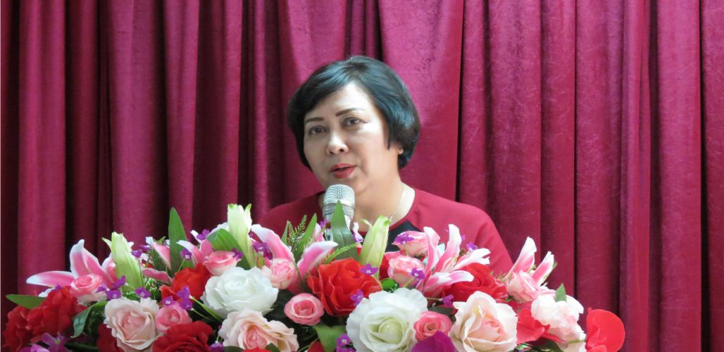 TS Trương Thị Kim Dung Phó Hiệu trưởng trg CBTT phát biểu bế giảng khóa học