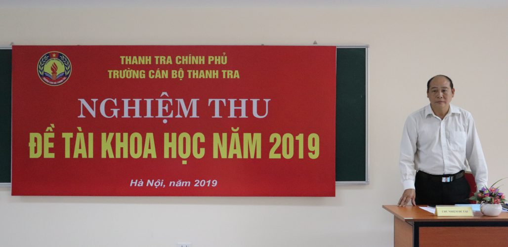 Ths Doãn Trung Thông báo cáo tóm tắt đề tài NCKH năm 2019
