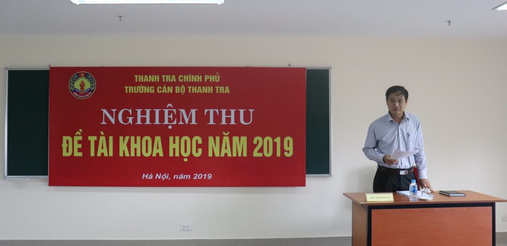 Chủ nhiệm đề tài báo cáo tóm tắt kết quả nghiên cứu