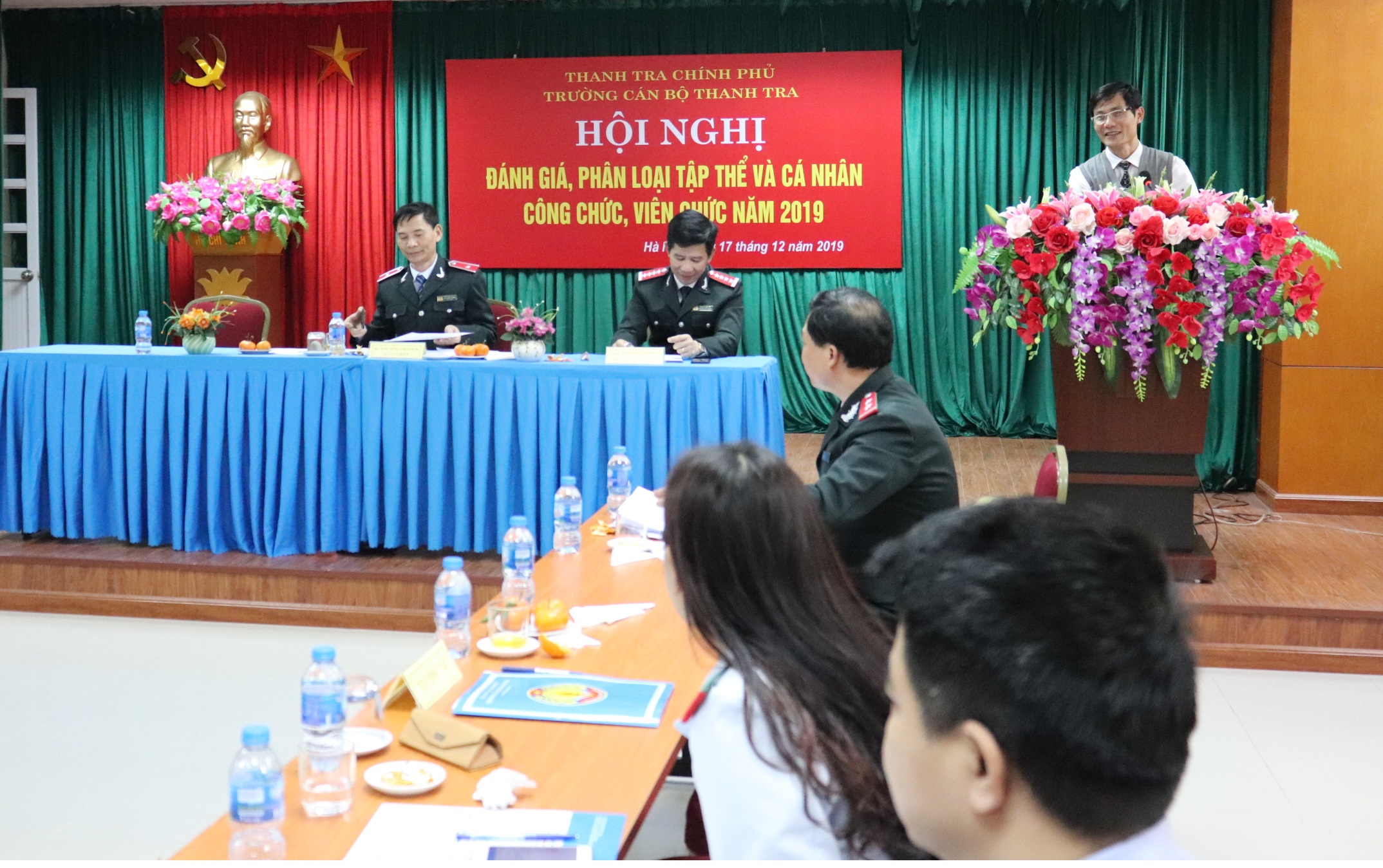 Ông Ngô Văn Cường đại diện Vụ tổ chức cán bộ TTCP phát biểu tại Hội nghị