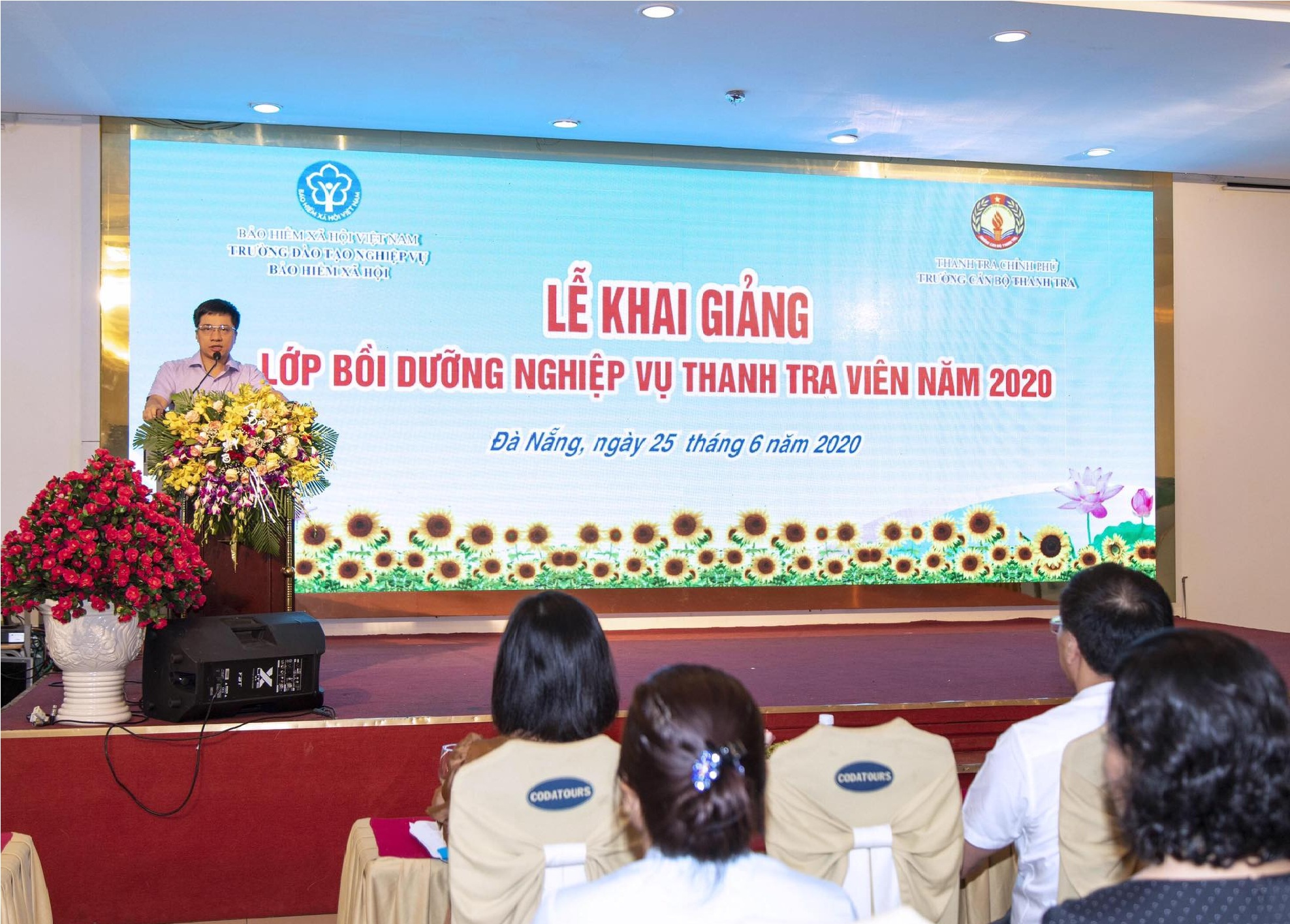 TS Trịnh Văn Toàn Phó Hiệu trưởng Trường Cán bộ Thanh tra phát biểu khai giảng khóa học