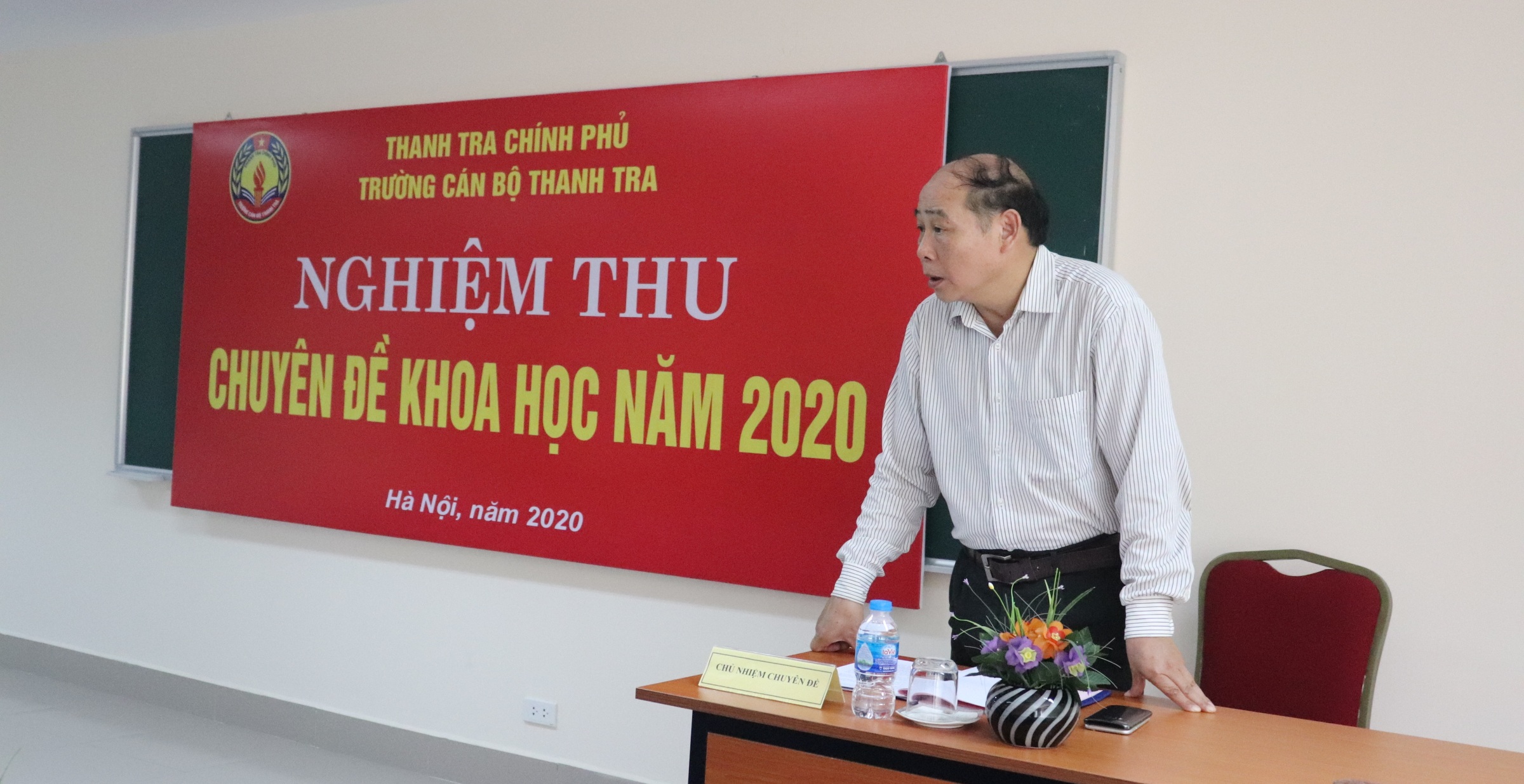 ThS Doãn Trung Thông chủ nhiệm chuyên đề báo cáo tại Hội đồng