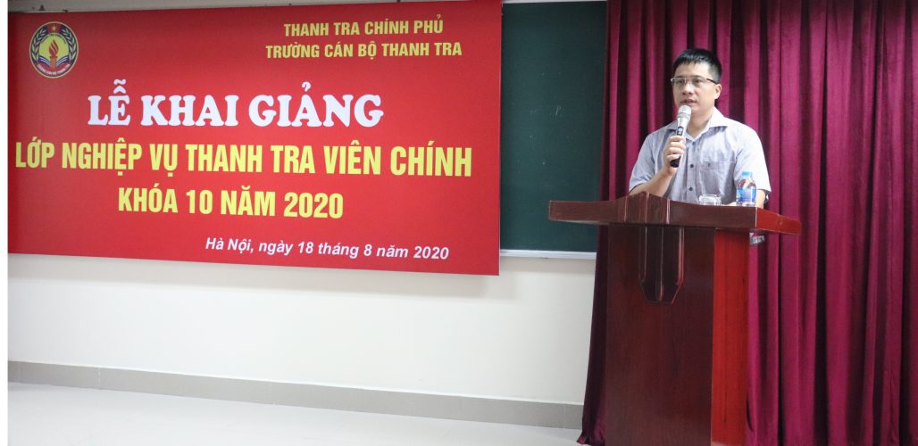 TS Trịnh Văn Toàn Phó Hiệu trg Trường CBTT phát biểu khai giảng khóa học