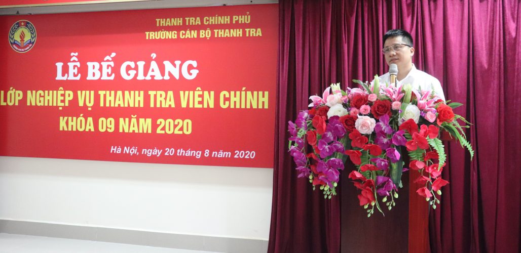 TS Trịnh Văn Toàn TTVC Phó Hiệu trưởng trg CBTT phát biểu bế giảng khóa học