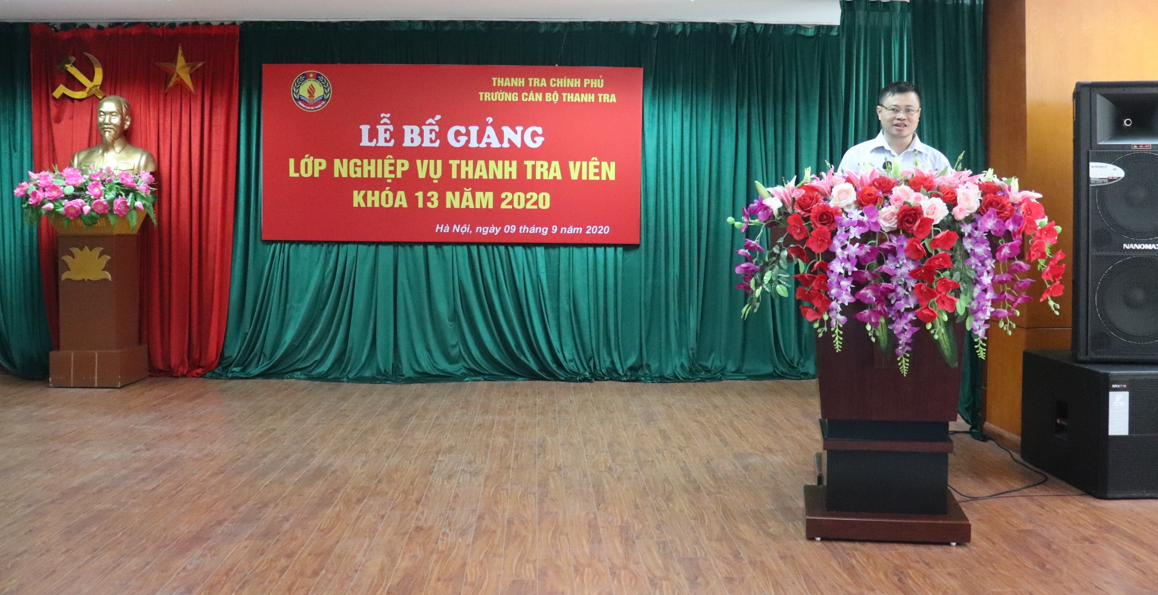 Đại diện học viên phát biểu tại lễ bế giảng