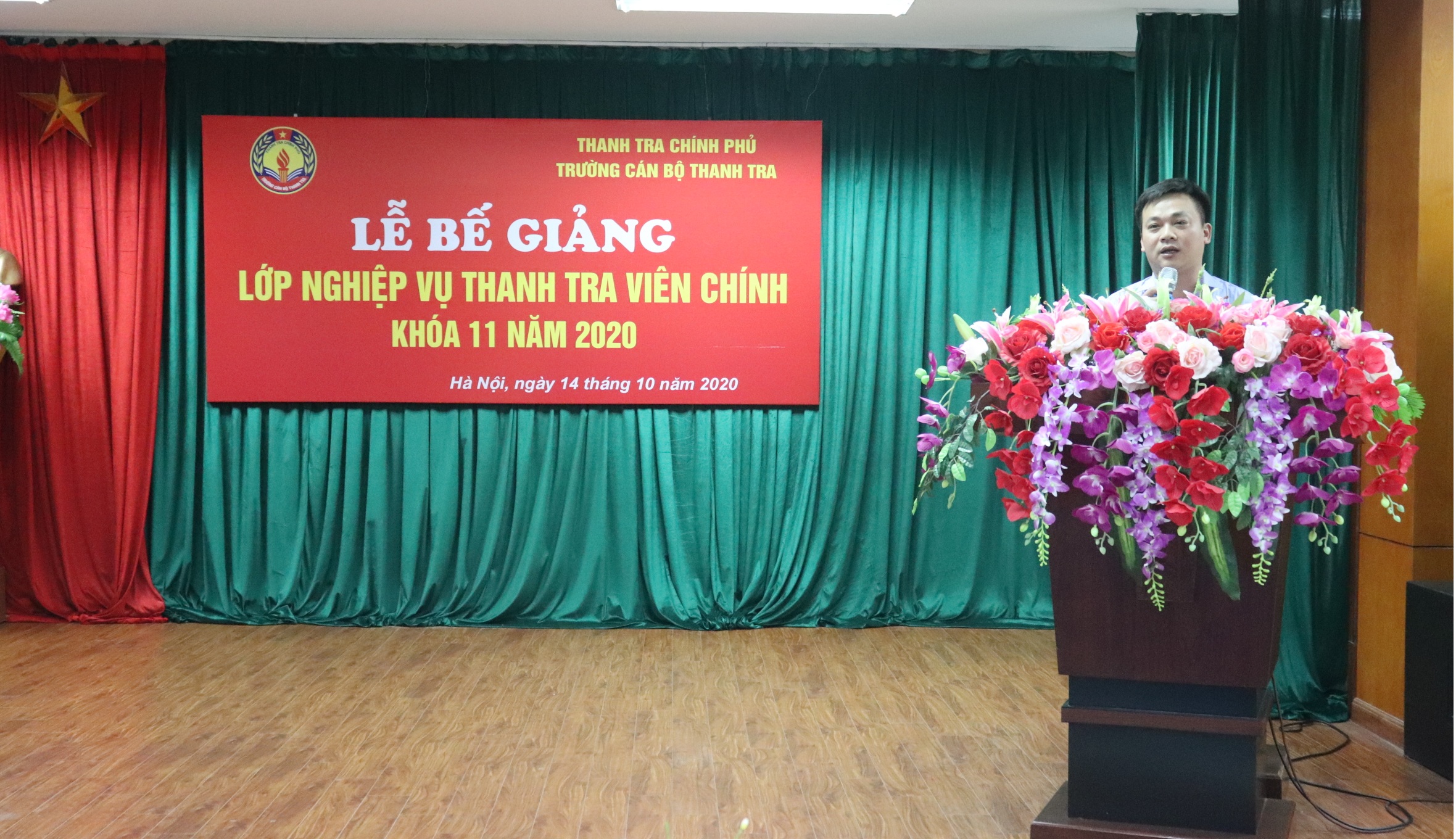 Đại diện học viên phát biểu tại Lễ Bế giảng