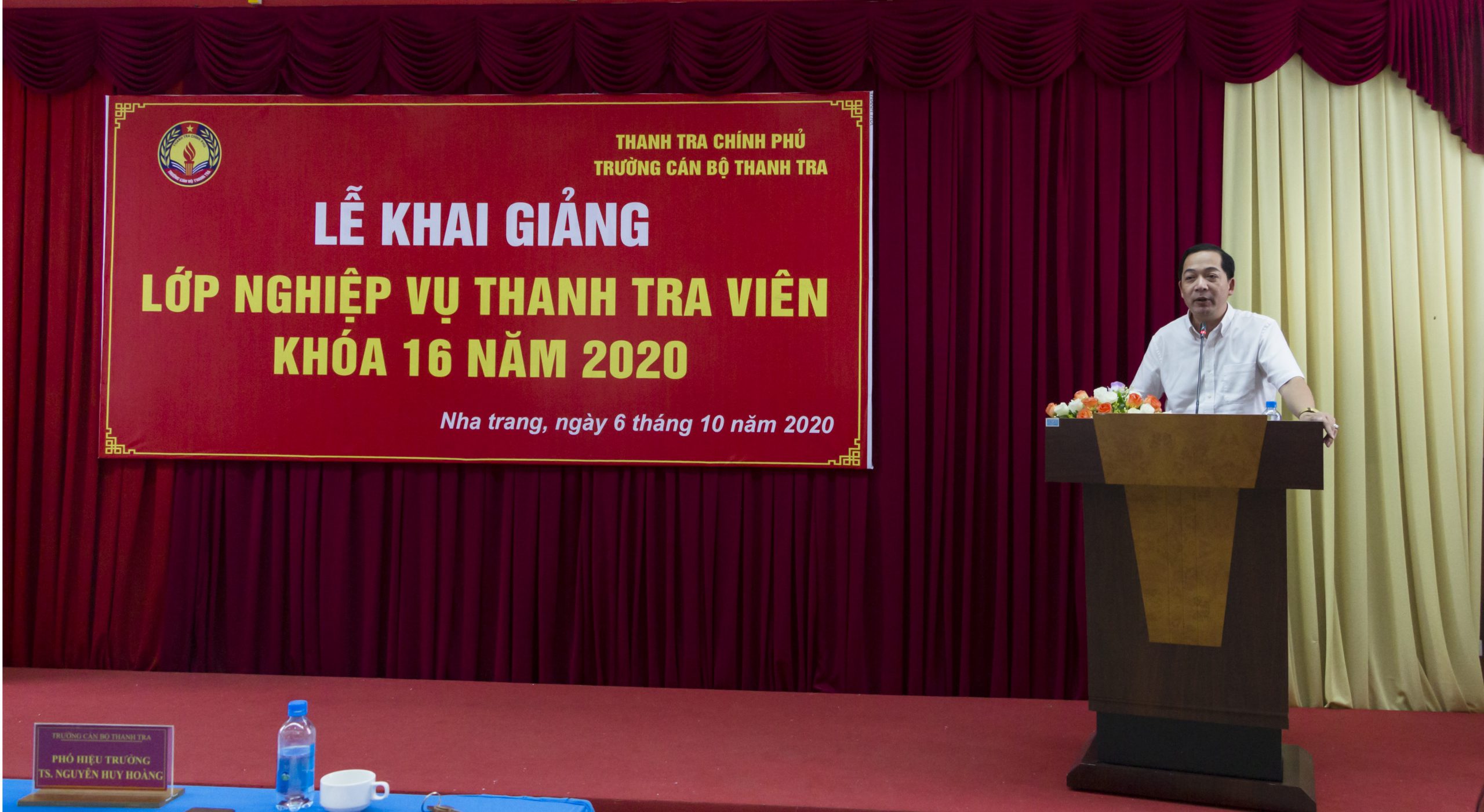TS Nguyễn Huy Hoàng TTVCC PHT Trg CBTT phát biểu khai giảng khóa học