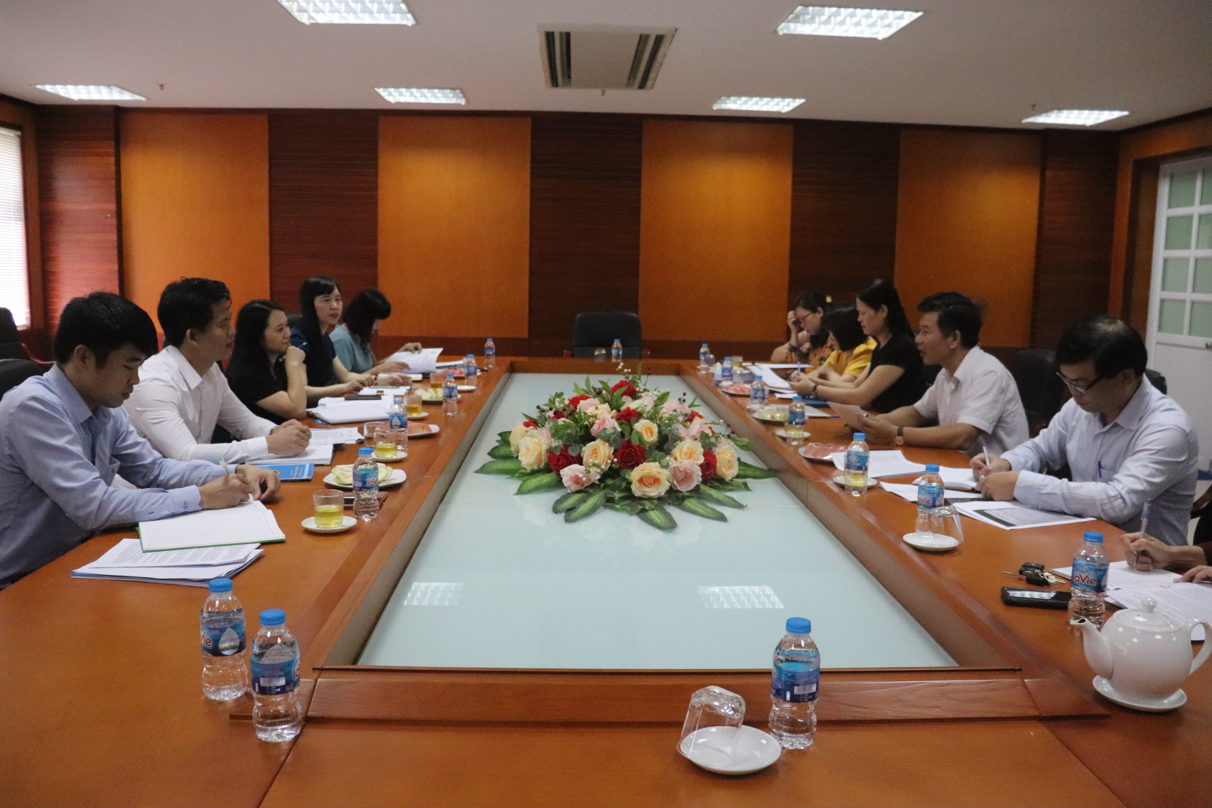 Toàn cảnh buổi làm việc tại trg CBTT