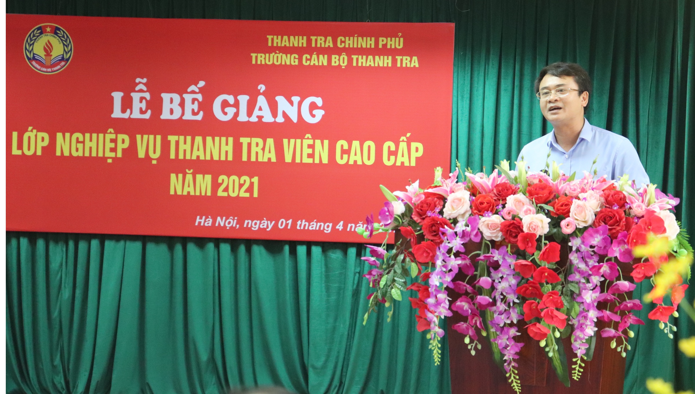 Đại diện học viên phát biểu tại Lễ bế giảng