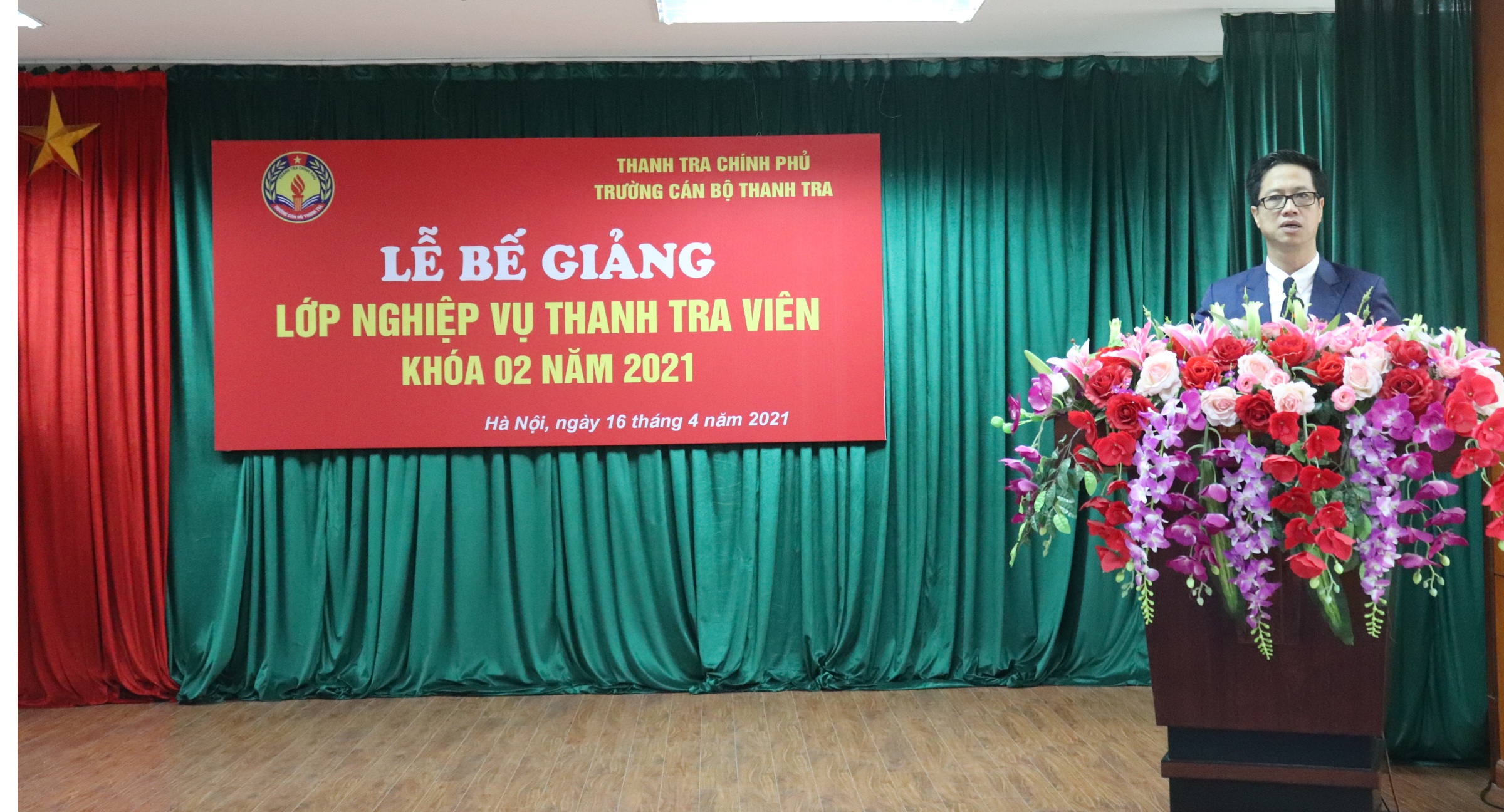 Đại diện học viên phát biểu tại Lễ bế giảng