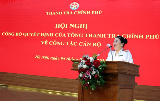 Thanh tra Chính phủ công bố quyết định bổ nhiệm công chức lãnh đạo, quản lý