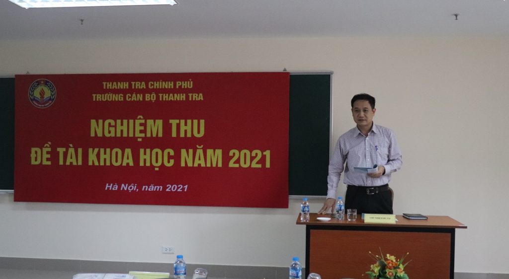 Trường Cán bộ Thanh tra tổ chức nghiệm thu đề tài khoa học “Văn bản trong tiếp công dân, xử lý đơn, giải quyết khiếu nại, tố cáo”