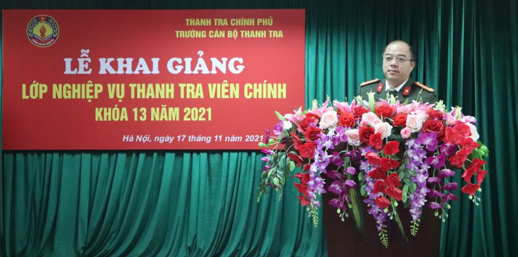 Khai giảng lớp Bồi dưỡng Nghiệp vụ Thanh tra viên chính khóa 13 năm 2021 cho Thanh tra Bộ Công an