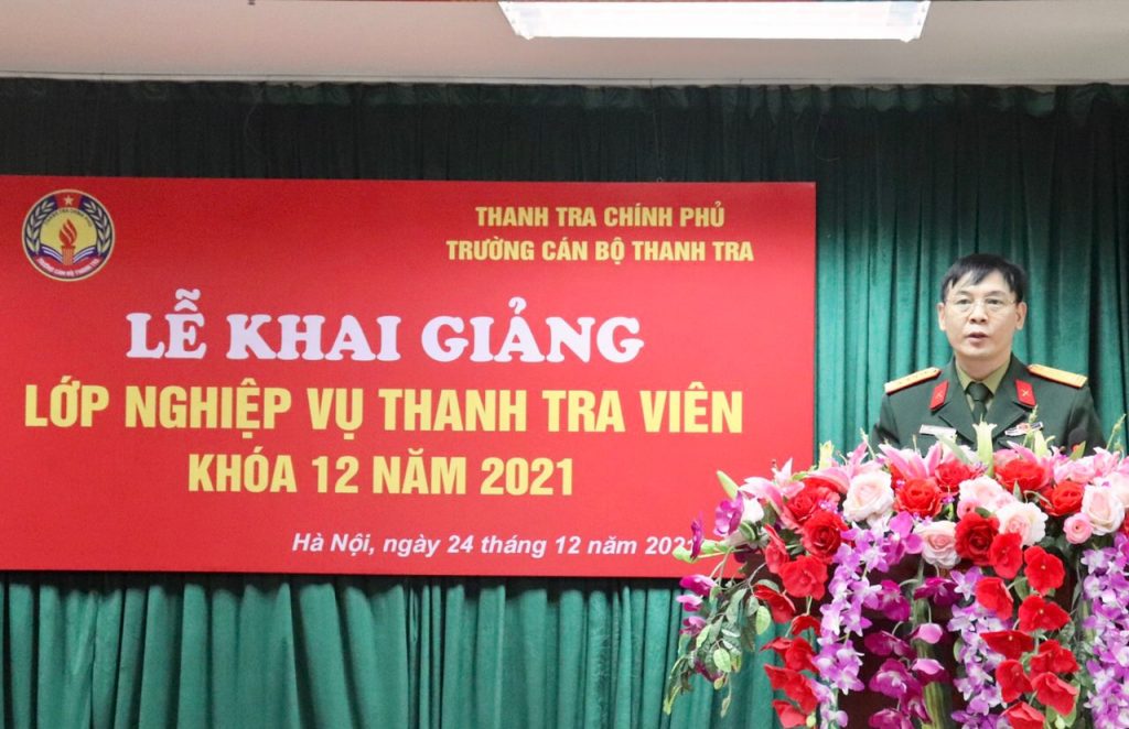 Khai giảng lớp Bồi dưỡng Nghiệp vụ thanh tra viên khóa 12 năm 2021 cho gần 100 cán bộ Thanh tra Bộ Quốc phòng