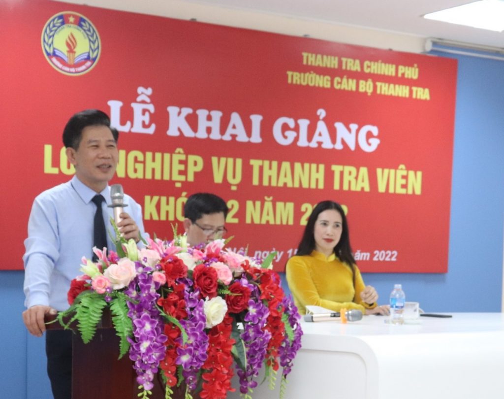 Khai giảng Lớp Bồi dưỡng nghiệp vụ Thanh tra viên K02-2022, cho 97 học viên các tỉnh, thành khu vực miền Tây Nam Bộ
