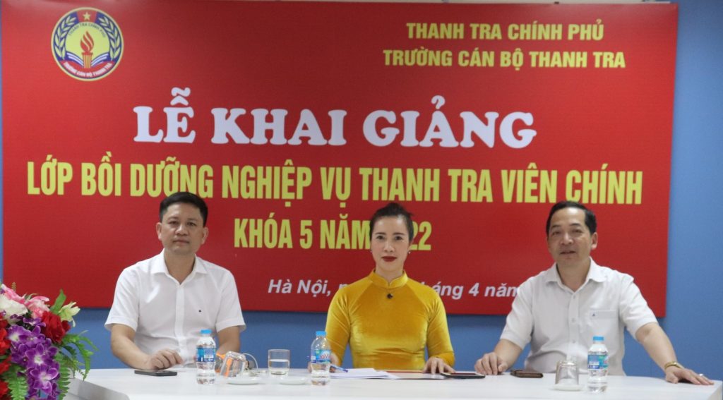 Khai giảng Lớp Bồi dưỡng nghiệp vụ Thanh tra viên chính K05-2022 cho công chức ngành Thanh tra của các tỉnh, thành phía Bắc