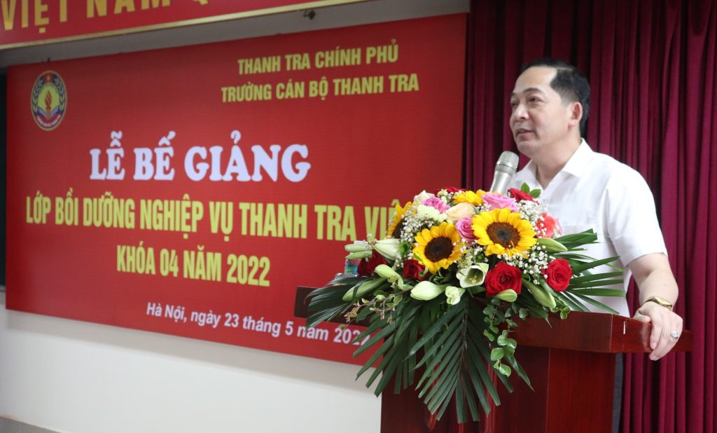 Trường Cán bộ Thanh tra tổ chức Lễ Bế giảng lớp Bồi dưỡng nghiệp vụ Thanh tra viên Khóa 04 – 2022 (Thanh tra Bộ Công an)
