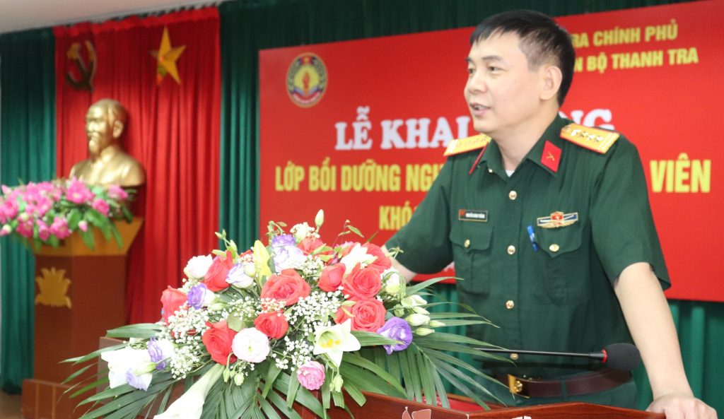 Khai giảng lớp Bồi dưỡng nghiệp vụ thanh tra viên K07-2022 cho cơ quan Thanh tra Quốc Phòng và các tỉnh, thành thuộc khu vực Bắc Bộ và Bắc Trung Bộ.