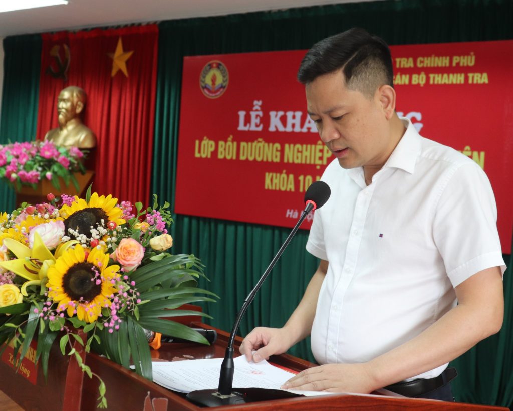 Khai giảng Lớp Bồi dưỡng nghiệp vụ Thanh tra viên K10-2022, cho các tỉnh, thành phía Bắc