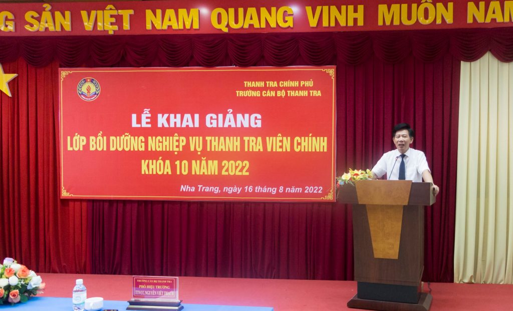 Khai giảng Lớp Bồi dưỡng nghiệp vụ Thanh tra viên chính K10-2022 cho các tỉnh, thành khu vực miền Trung – Tây Nguyên