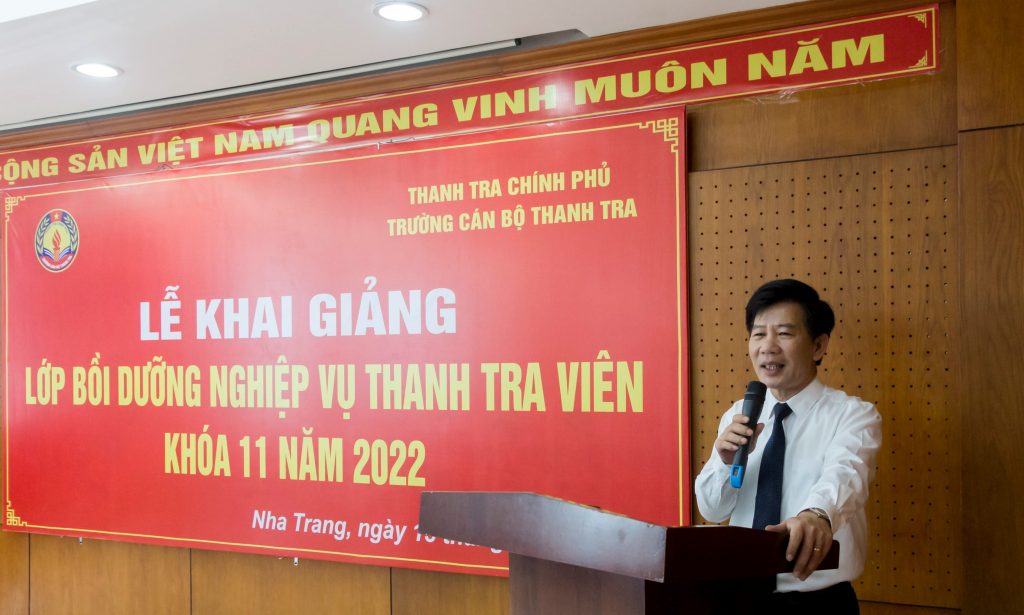 Khai giảng Lớp Bồi dưỡng nghiệp vụ Thanh tra viên K11-2022, cho các tỉnh, thành phố phía Nam tại Trung tâm Nha trang