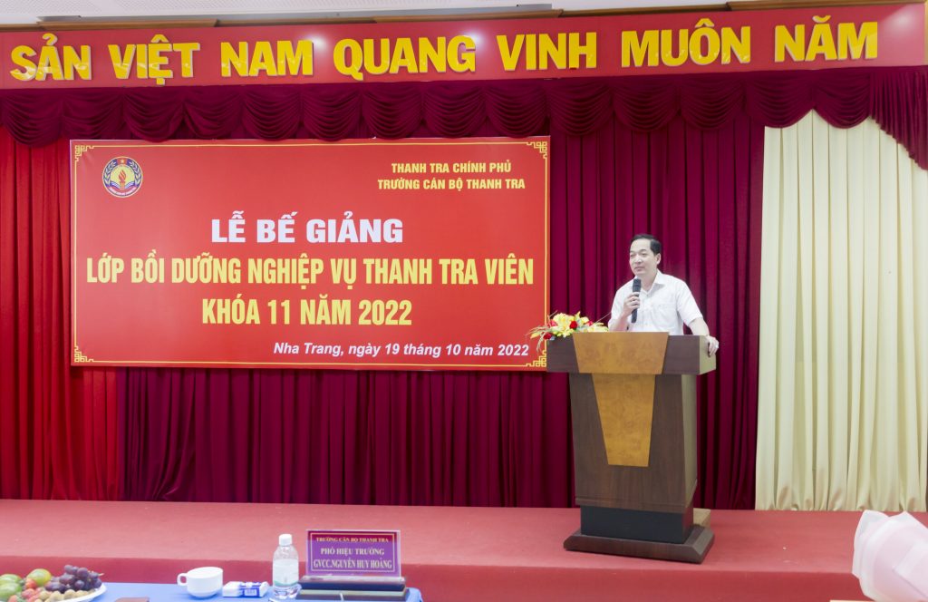 Bế giảng Lớp Bồi dưỡng nghiệp vụ Thanh tra viên K11-2022, cho các tỉnh, thành phố phía Nam tại Trung tâm Đào tạo, bồi dưỡng Nha Trang.