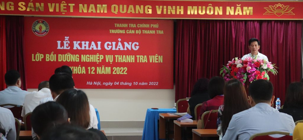 Khai giảng Lớp Bồi dưỡng nghiệp vụ Thanh tra viên K12-2022, cho các Bộ, ngành và các tỉnh, thành phố phía Bắc, miền Trung Tây Nguyên và Tây Nam Bộ.