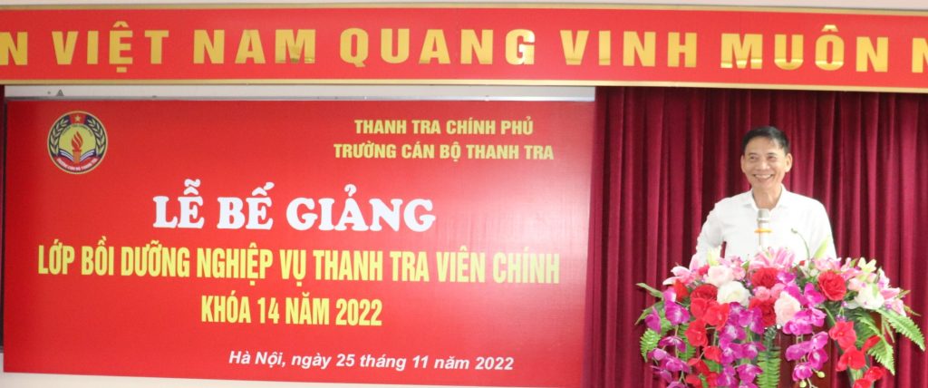 Bế giảng lớp Bồi dưỡng nghiệp vụ Thanh tra viên chính Khóa 14 năm 2022