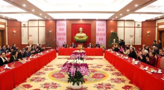 Tổng Bí thư Nguyễn Phú Trọng chúc Tết lãnh đạo, nguyên lãnh đạo Đảng, Nhà nước