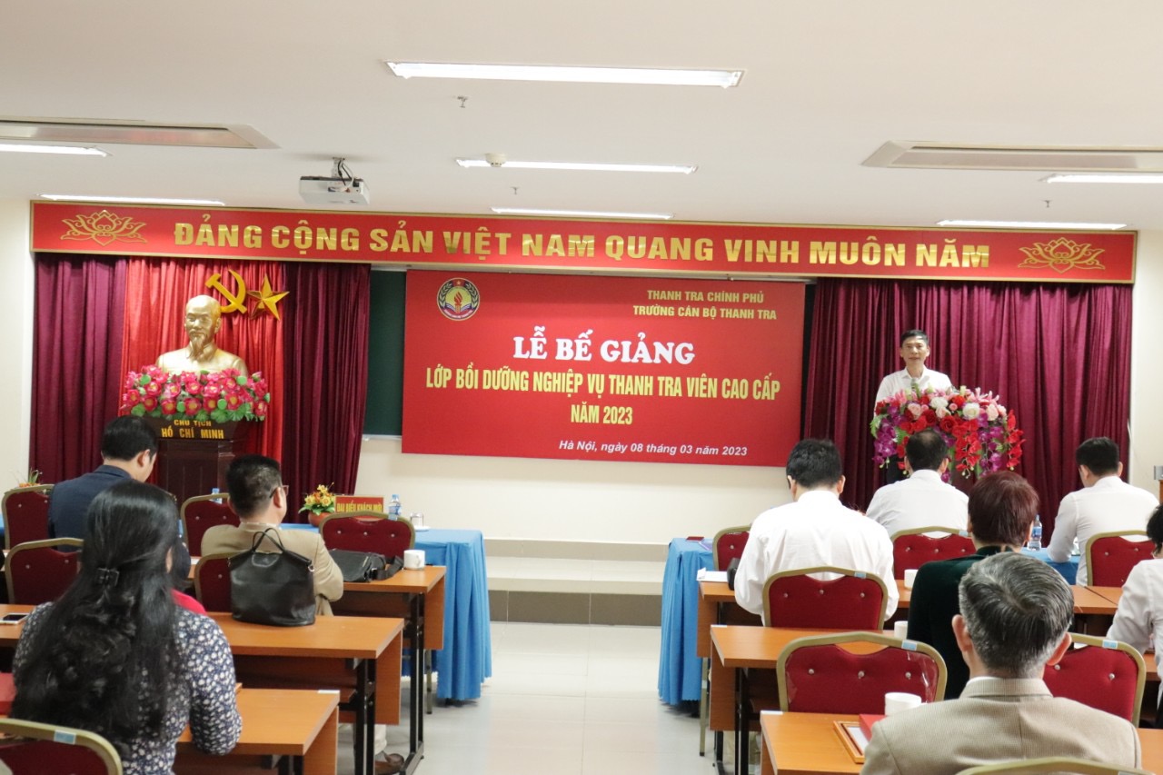 Bế giảng khoá bồi dưỡng nghiệp vụ thanh tra viên cao cấp năm 2023