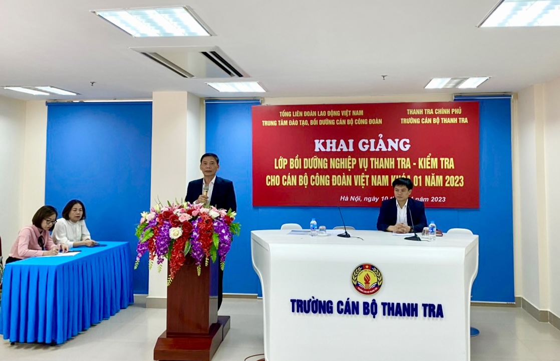 140 học viên tham dự lớp Bồi dưỡng nghiệp vụ Thanh tra – Kiểm tra cho cán bộ Công đoàn Việt Nam Khóa 01 năm 2023