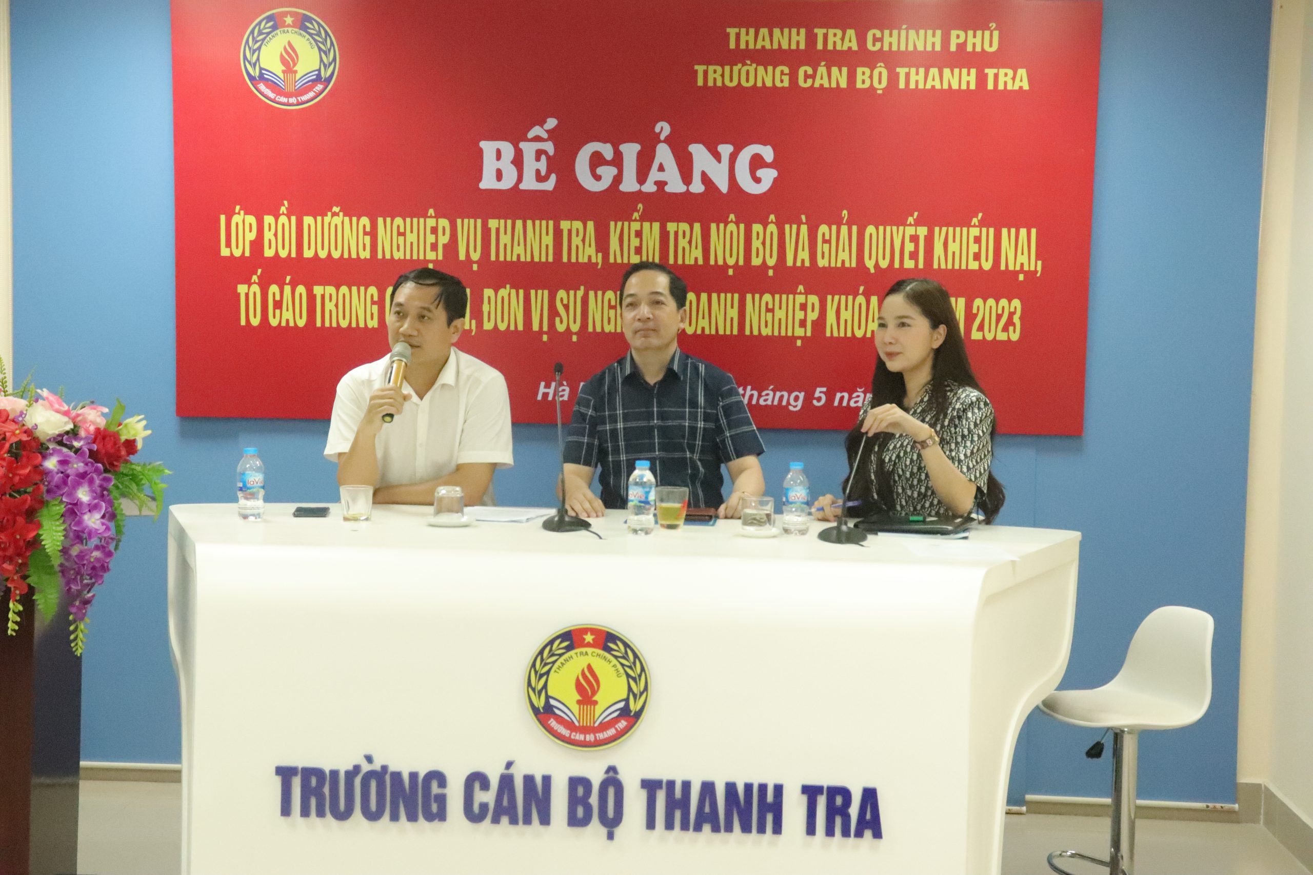 Lễ Bế giảng lớp Bồi dưỡng nghiệp vụ Thanh tra, Kiểm tra nội bộ và giải quyết khiếu nại, tố cáo trong cơ quan, đơn vị sự nghiệp, doanh nghiệp năm 2023