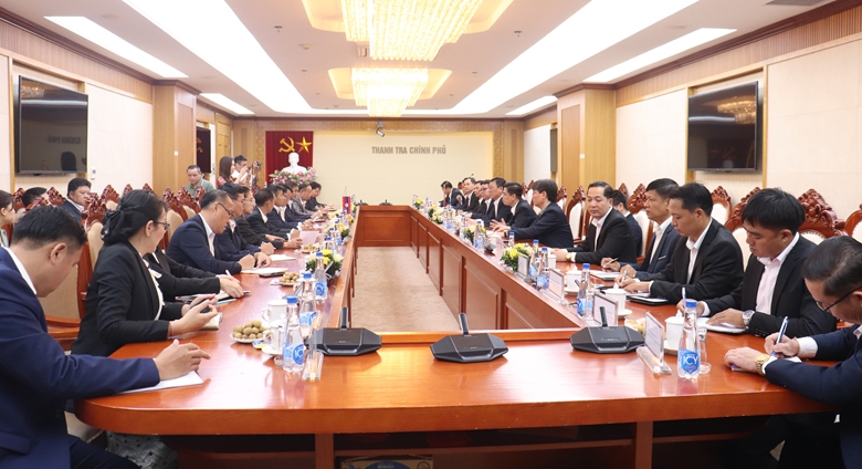 Tổng Thanh tra Chính phủ tiếp xã giao Đoàn cán bộ Thanh tra Nhà nước Lào