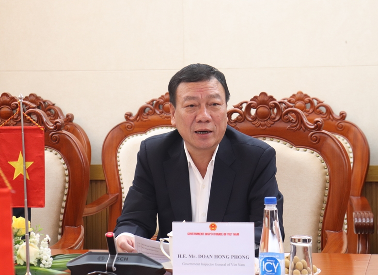 Tổng Thanh tra Chính phủ tiếp xã giao Đoàn cán bộ Thanh tra Nhà nước Lào