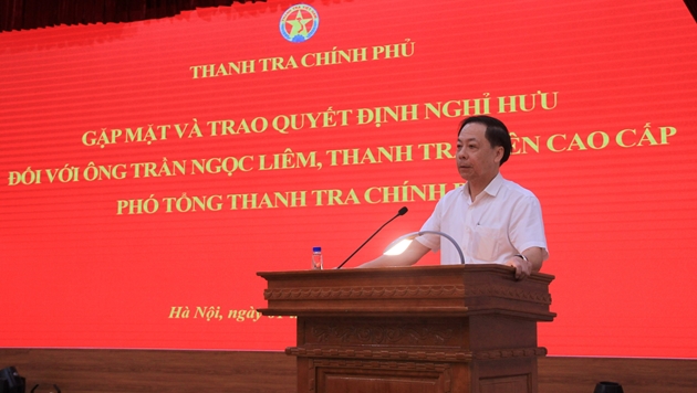 Phó Tổng Thanh tra Chính phủ Trần Ngọc Liêm nghỉ hưu theo chế độ