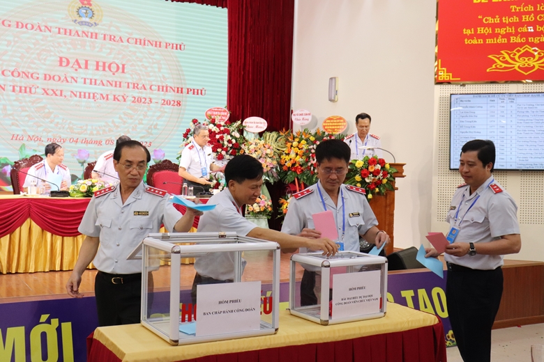 Đại hội Công đoàn Thanh tra Chính phủ khóa XXI nhiệm kỳ 2023-2028 thành công tốt đẹp