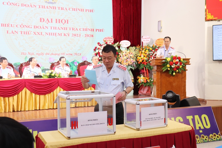 Đại hội Công đoàn Thanh tra Chính phủ khóa XXI nhiệm kỳ 2023-2028 thành công tốt đẹp