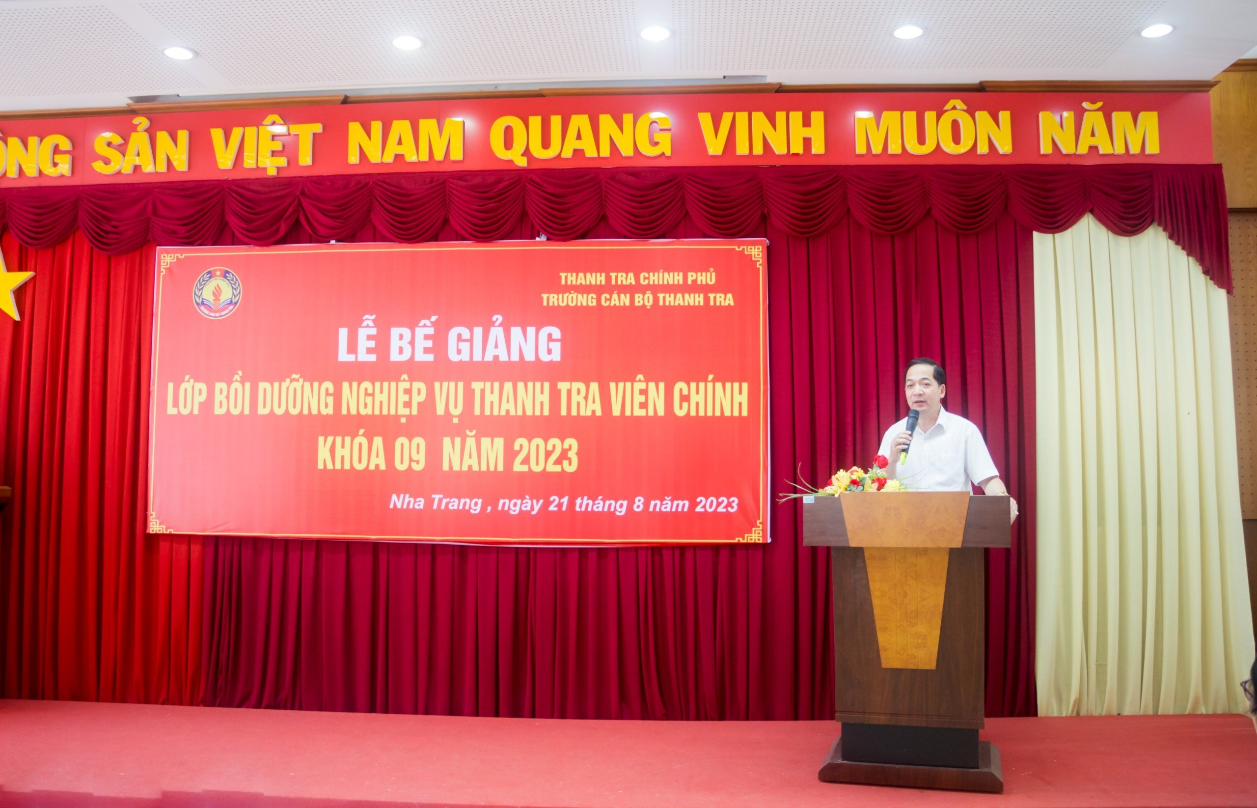 Bế giảng lớp Bồi dưỡng nghiệp vụ Thanh tra viên chính Khóa 09 năm 2023 tại Trung tâm Đào tạo, Bồi dưỡng Nha Trang