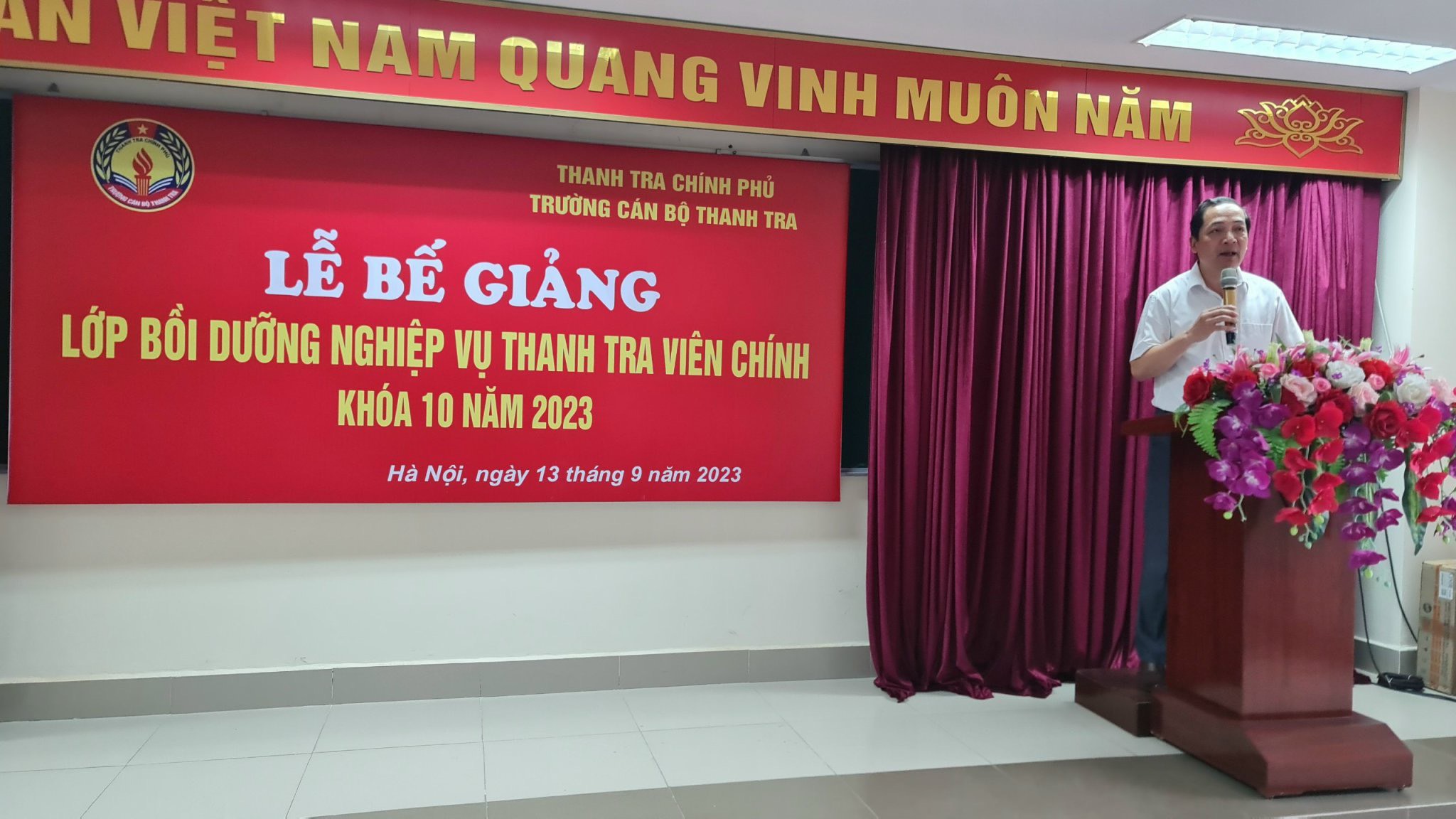 Bế giảng lớp Bồi dưỡng nghiệp vụ Thanh tra viên chính Khóa 10 năm 2023