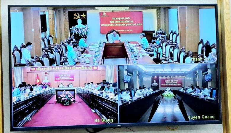 Tổng Thanh tra Chính phủ làm việc với Tuyên Quang, Hà Giang để tháo gỡ một số vướng mắc