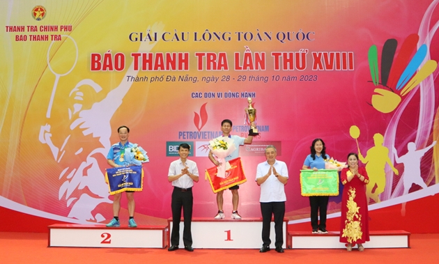 Bế mạc Giải Cầu lông toàn quốc Báo Thanh tra lần thứ 18 năm 2023