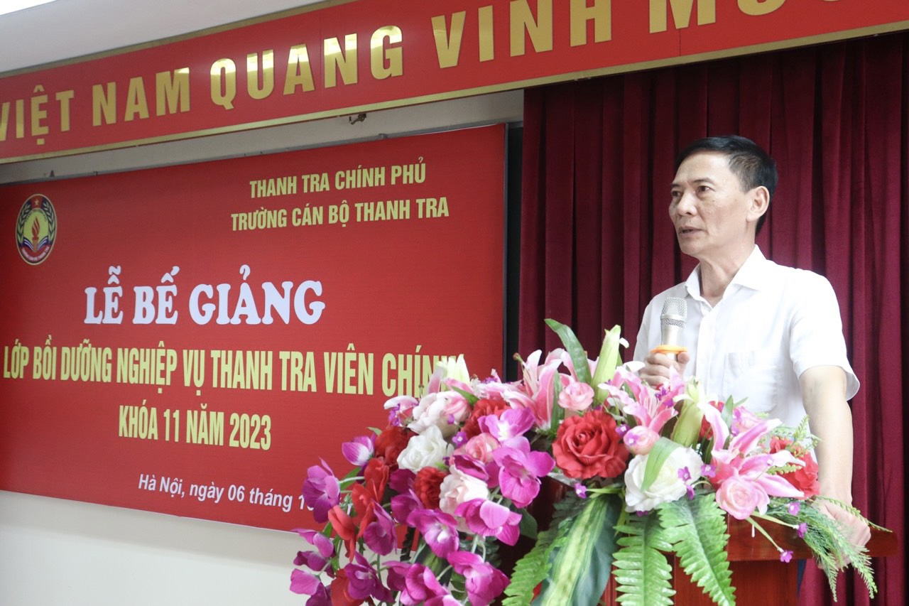Bế giảng Lớp bồi dưỡng nghiệp vụ Thanh tra viên chính K11/2023