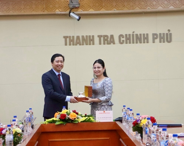 Phó Tổng Thanh tra Chính phủ tiếp xã giao Đoàn cán bộ Thanh tra Campuchia