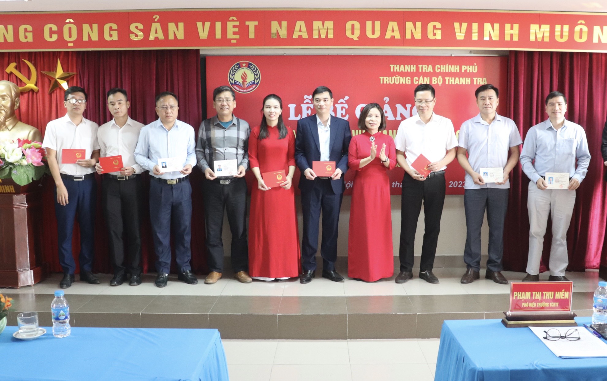 Bế giảng lớp Bồi dưỡng nghiệp vụ Thanh tra viên chính Khóa 14 năm 2023