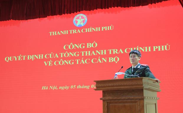 Thanh tra Chính phủ công bố các quyết định luân chuyển, điều động, bổ nhiệm cán bộ