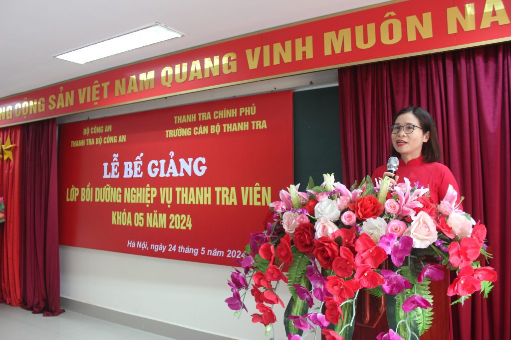 Lễ Bế giảng lớp Bồi dưỡng nghiệp vụ thanh tra viên Khóa 05 năm 2024