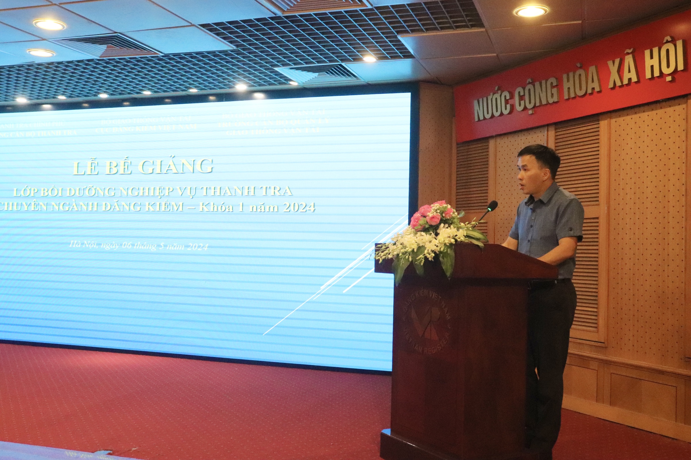 Lễ Bế giảng lớp bồi dưỡng nghiệp vụ thanh tra chuyên ngành đăng kiểm K01/2024