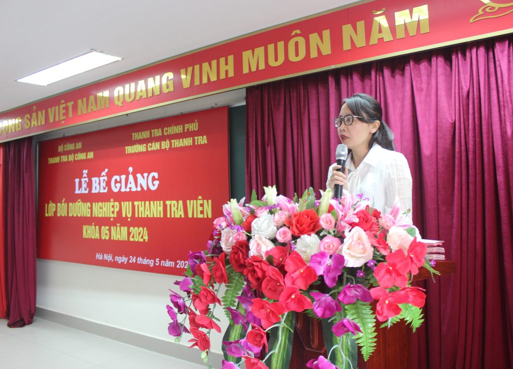 Lễ Bế giảng lớp Bồi dưỡng nghiệp vụ thanh tra viên Khóa 05 năm 2024