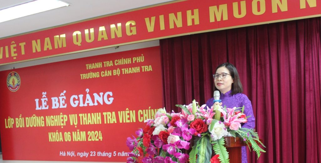 Bế giảng lớp Bồi dưỡng nghiệp vụ thanh tra viên chính Khóa 06 năm 2024